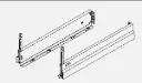 [F100076413] Nova Pro Crystal Classic drawer sides H90, left/right (350 mm, Metallic)